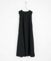 Mochi モチ no sleeve tuck dress [ms24-op-02/black] ノースリーブタックドレス