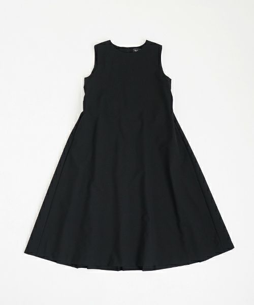 Mochi モチ no sleeve tuck dress [ms24-op-02/black] ノースリーブタックドレス