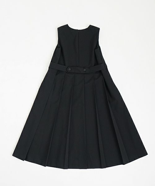 Mochi モチ no sleeve tuck dress [ms24-op-02/black] ノースリーブタックドレス