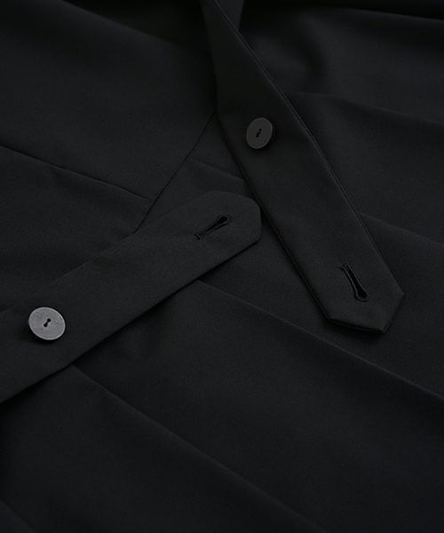 Mochi モチ no sleeve tuck dress [ms24-op-02/black] ノースリーブタックドレス