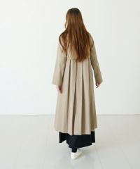 Mochi モチ tuck trench coat [ms24-co-01/beige] タックトレンチコート