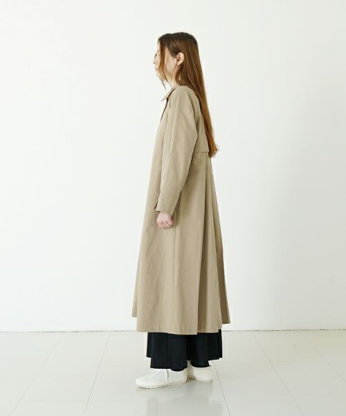 Mochi モチ tuck trench coat [ms24-co-01/beige] タックトレンチコート