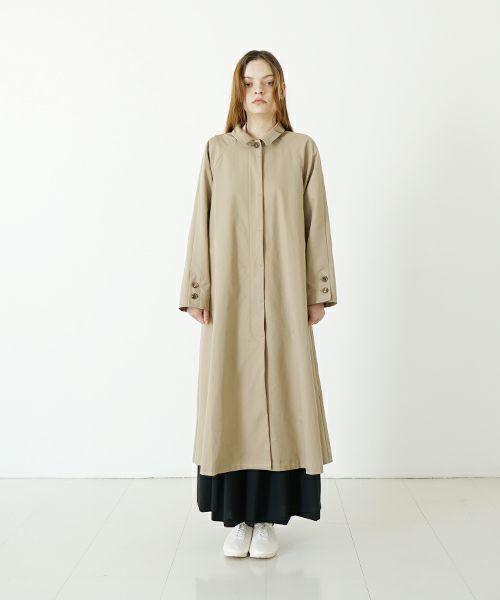 Mochi モチ tuck trench coat [ms24-co-01/beige] タックトレンチコート