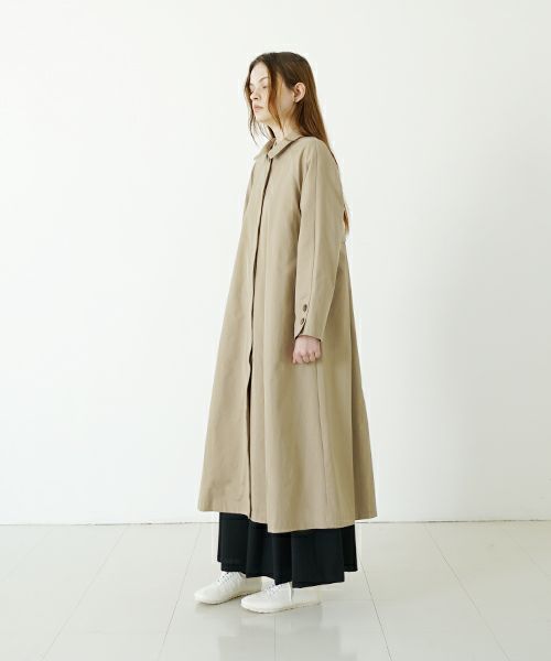 Mochi モチ tuck trench coat [ms24-co-01/beige] タックトレンチコート