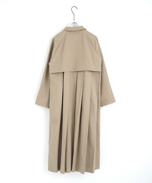 Mochi モチ tuck trench coat [ms24-co-01/beige] タックトレンチコート