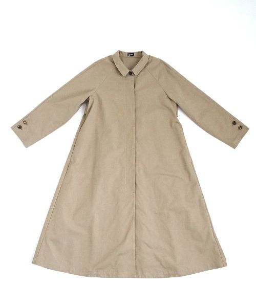 Mochi モチ tuck trench coat [ms24-co-01/beige] タックトレンチコート