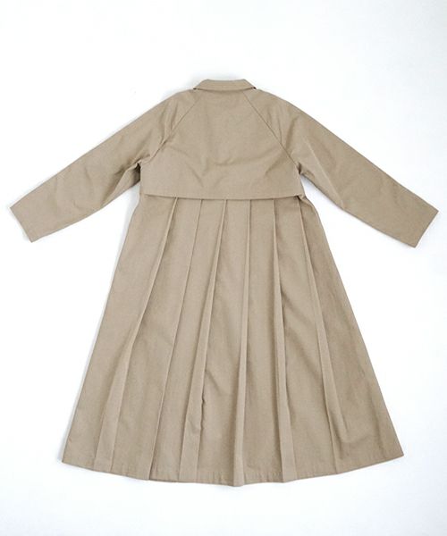 Mochi モチ tuck trench coat [ms24-co-01/beige] タックトレンチコート