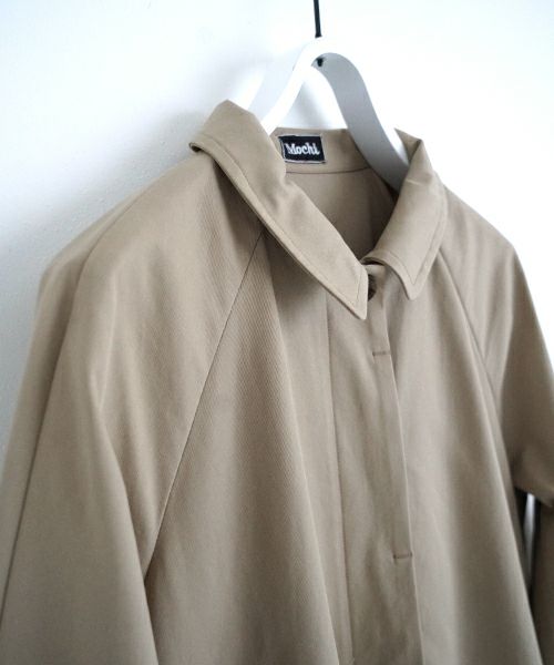 Mochi モチ tuck trench coat [ms24-co-01/beige] タックトレンチコート
