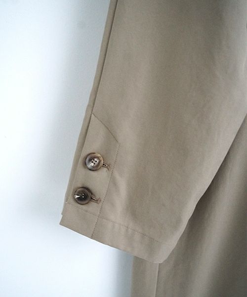 Mochi モチ tuck trench coat [ms24-co-01/beige] タックトレンチコート