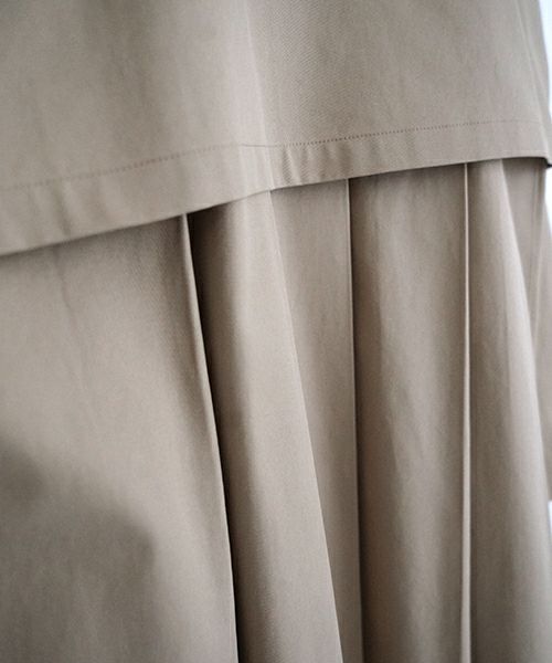 Mochi モチ tuck trench coat [ms24-co-01/beige] タックトレンチコート