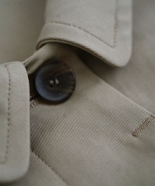 Mochi モチ tuck trench coat [ms24-co-01/beige] タックトレンチコート