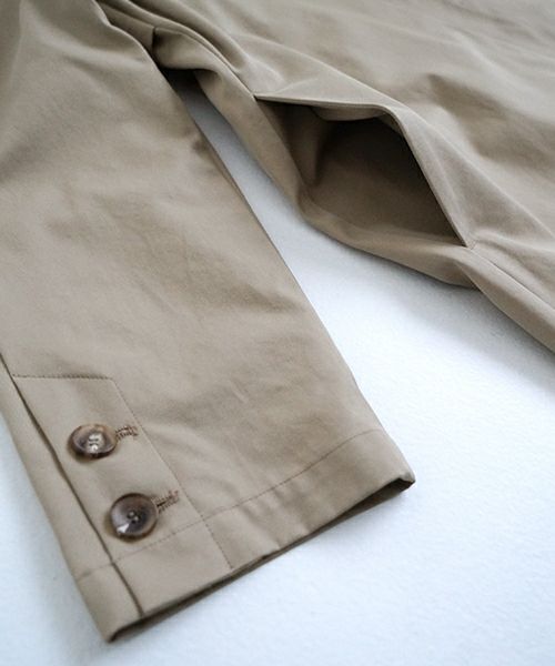 Mochi モチ tuck trench coat [ms24-co-01/beige] タックトレンチコート