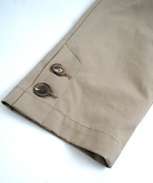 Mochi モチ tuck trench coat [ms24-co-01/beige] タックトレンチコート