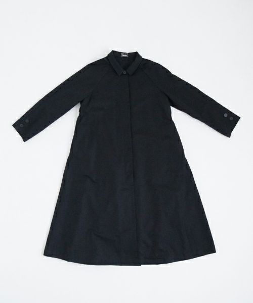 Mochi モチ tuck trench coat [ms24-co-01/black] タックトレンチコート