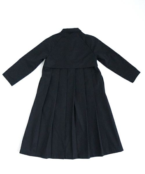 Mochi モチ tuck trench coat [ms24-co-01/black] タックトレンチコート