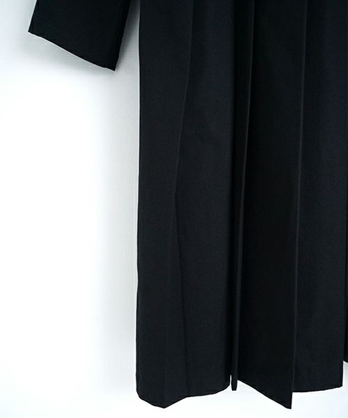 Mochi モチ tuck trench coat [ms24-co-01/black] タックトレンチコート