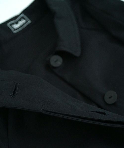 Mochi モチ tuck trench coat [ms24-co-01/black] タックトレンチコート