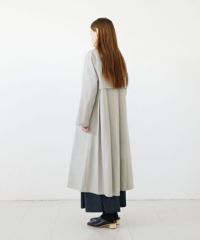 Mochi モチ tuck trench coat [ms24-co-01/chalk] タックトレンチコート