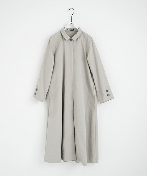Mochi モチ tuck trench coat [ms24-co-01/chalk] タックトレンチコート