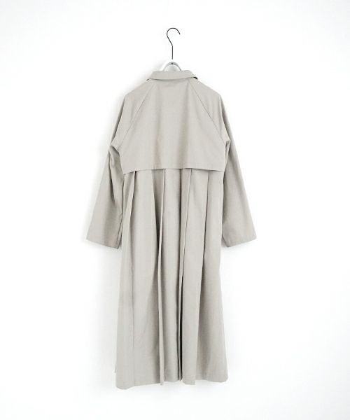 Mochi モチ tuck trench coat [ms24-co-01/chalk] タックトレンチコート