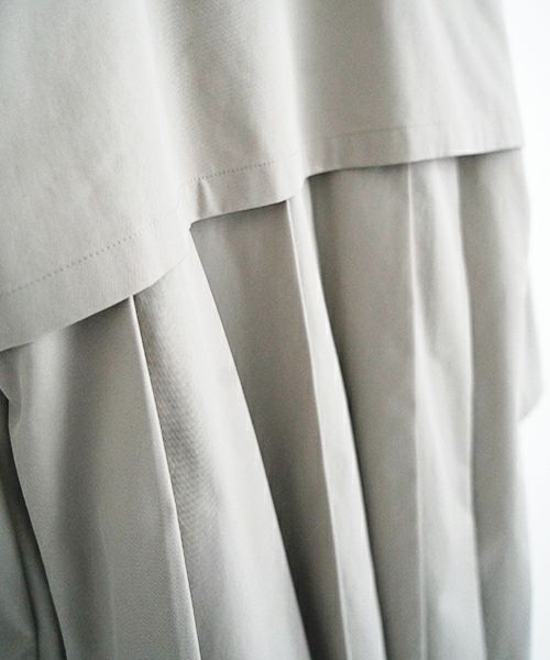 Mochi モチ tuck trench coat [ms24-co-01/chalk] タックトレンチコート