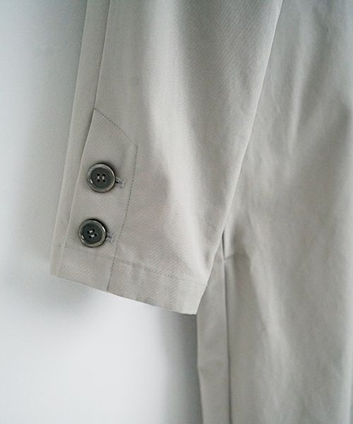 Mochi モチ tuck trench coat [ms24-co-01/chalk] タックトレンチコート