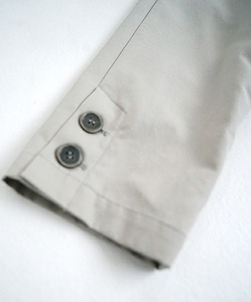 Mochi モチ tuck trench coat [ms24-co-01/chalk] タックトレンチコート