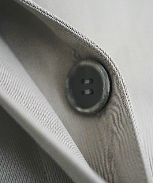 Mochi モチ tuck trench coat [ms24-co-01/chalk] タックトレンチコート