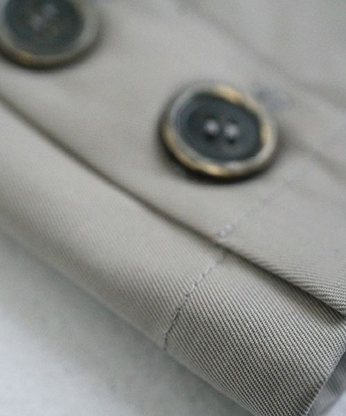 Mochi モチ tuck trench coat [ms24-co-01/chalk] タックトレンチコート