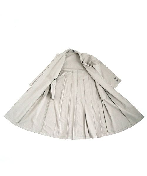 Mochi モチ tuck trench coat [ms24-co-01/chalk] タックトレンチコート