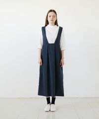 Mochi モチ jumper tuck skirt [ms23-op-03/deep blue] ジャンプタックスカート