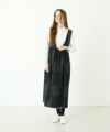 Mochi モチ geometric jumper tuck skirt [ms23-op-03/charcoal×black] 幾何学柄ジャンプタックスカート