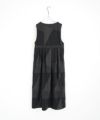 Mochi モチ geometric jumper tuck skirt [ms23-op-03/charcoal×black] 幾何学柄ジャンプタックスカート