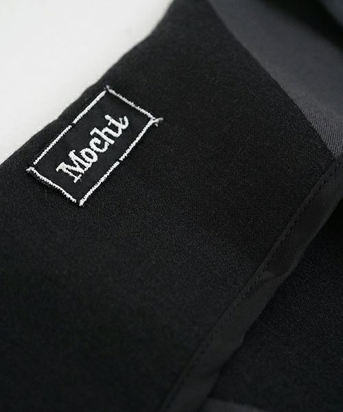 Mochi モチ geometric jumper tuck skirt [ms23-op-03/charcoal×black] 幾何学柄ジャンプタックスカート