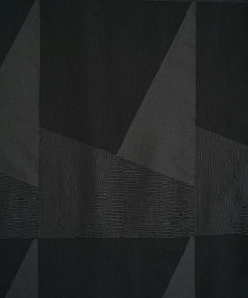 Mochi モチ geometric jumper tuck skirt [ms23-op-03/charcoal×black] 幾何学柄ジャンプタックスカート