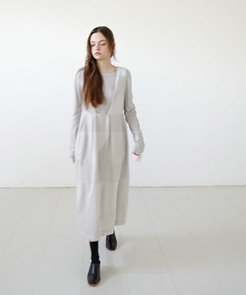 Mochi モチ geometric jumper tuck skirt [ms23-op-03/ash×gray] 幾何学柄ジャンプタックスカート