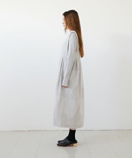 Mochi モチ geometric jumper tuck skirt [ms23-op-03/ash×gray] 幾何学柄ジャンプタックスカート