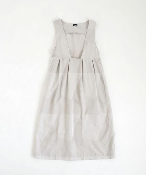 Mochi モチ geometric jumper tuck skirt [ms23-op-03/ash×gray] 幾何学柄ジャンプタックスカート