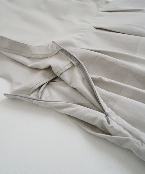 Mochi モチ geometric jumper tuck skirt [ms23-op-03/ash×gray] 幾何学柄ジャンプタックスカート