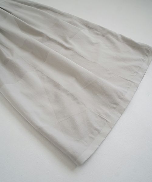 Mochi モチ geometric jumper tuck skirt [ms23-op-03/ash×gray] 幾何学柄ジャンプタックスカート