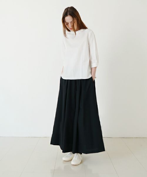 Mochi モチ flare wide pants [ma23-pt-01/black] フレアーワイドパンツ 