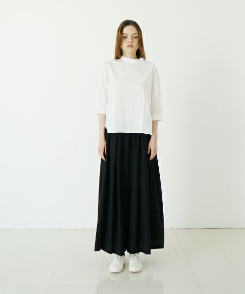 Mochi モチ flare wide pants [ma23-pt-01/black] フレアーワイドパンツ