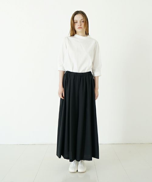 Mochi モチ flare wide pants [ma23-pt-01/black] フレアーワイドパンツ