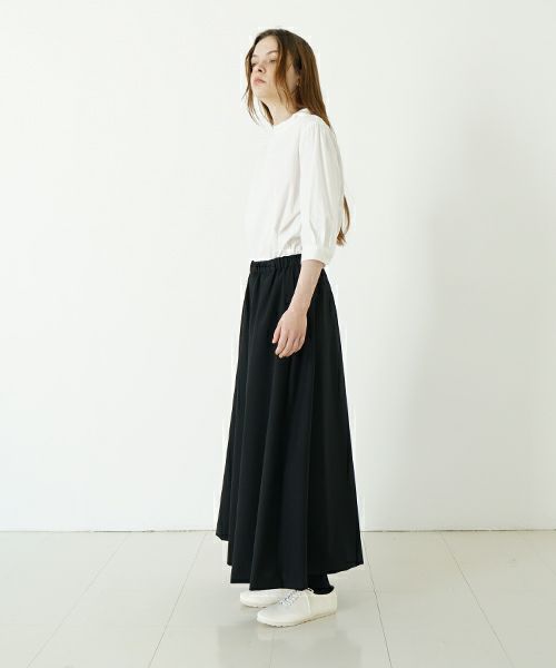 Mochi モチ flare wide pants [ma23-pt-01/black] フレアーワイドパンツ