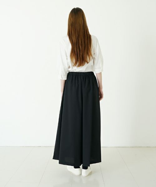Mochi モチ flare wide pants [ma23-pt-01/black] フレアーワイドパンツ
