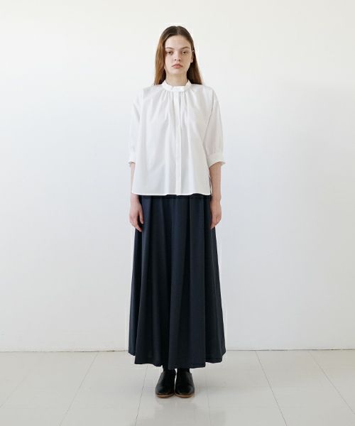 Mochi モチ flare wide pants [ma23-pt-01/deep blue] フレアーワイドパンツ