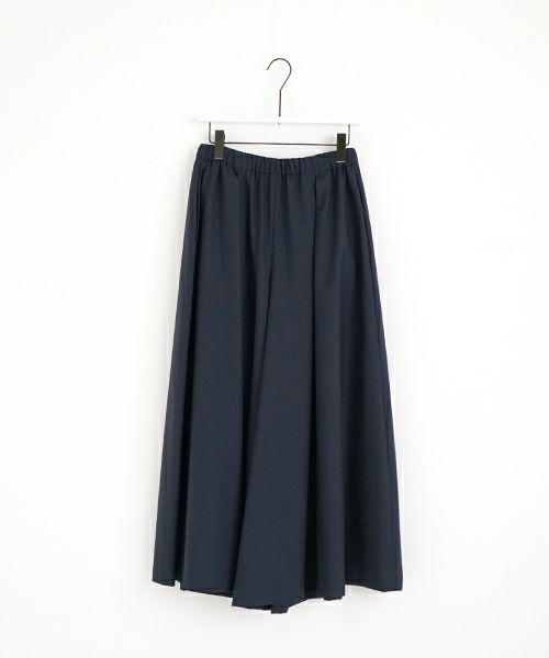 Mochi モチ flare wide pants [ma23-pt-01/deep blue] フレアーワイドパンツ
