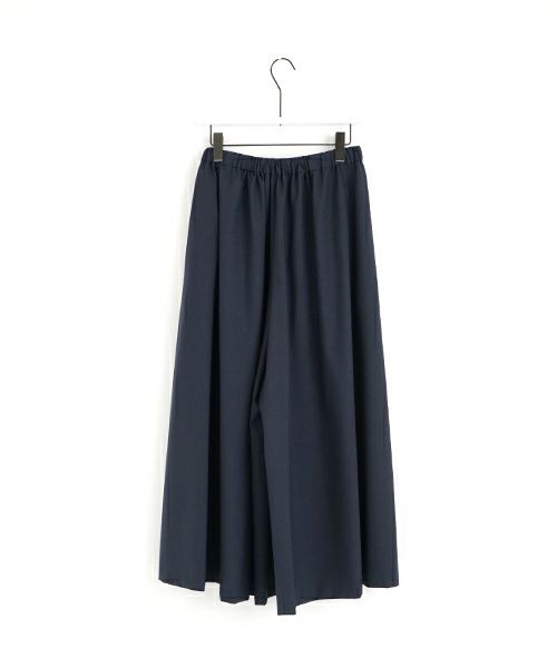 Mochi モチ flare wide pants [ma23-pt-01/deep blue] フレアーワイドパンツ