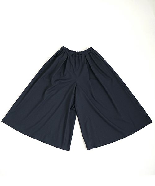 Mochi モチ flare wide pants [ma23-pt-01/deep blue] フレアーワイドパンツ