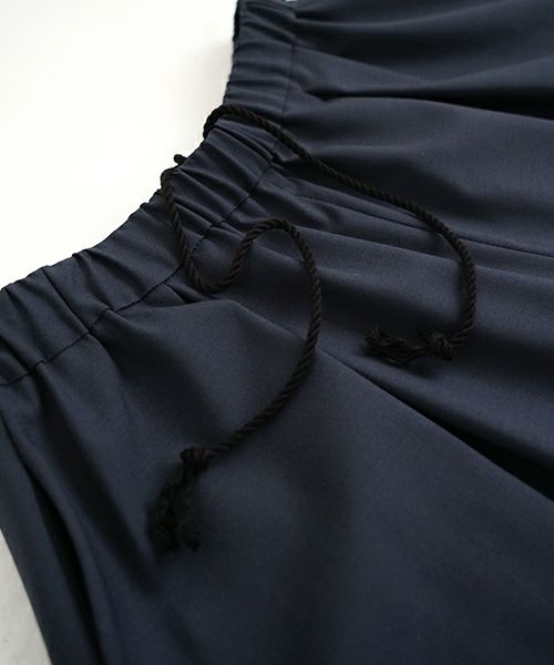 Mochi モチ flare wide pants [ma23-pt-01/deep blue] フレアーワイドパンツ